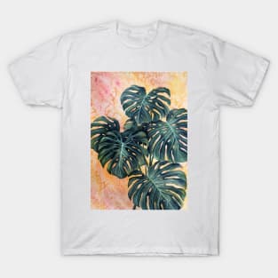 Monstera Deliciosa Abstract Painting T-Shirt